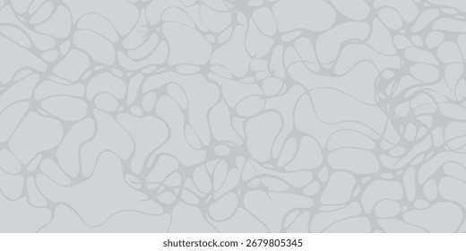 Abstract Gray Neurographic Art Pattern with Interconnected Lines