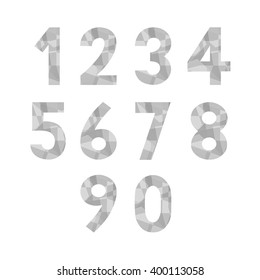 Abstract gray numbers for design.