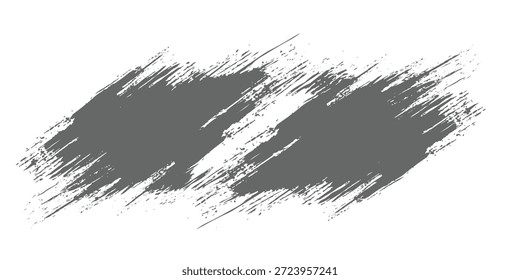 Abstractas salpicaduras de pintura gris y pinceladas sobre un fondo blanco. EPS 10