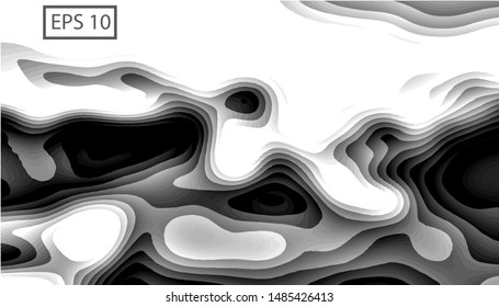 abstract gray paper art background template