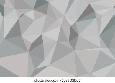 Abstractas fondo poligonal gris bajo poli con patrón triangular geométrico para proyectos de arte digital minimalista.