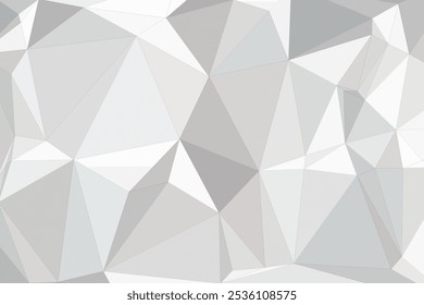 Abstractas fondo poligonal gris bajo poli con patrón triangular geométrico para proyectos de arte digital minimalista.