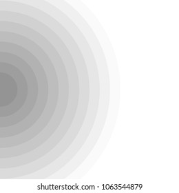 Abstract Gray poster. Geometric Design element gray circle optical illusion with space place for your text on white Background. Vector illustration EPS 10 for banner template or business presentation