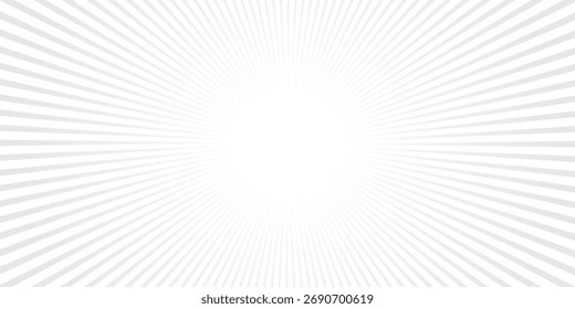 Abstract Gray Radial Lines Background — Sunburst Light Effect Design