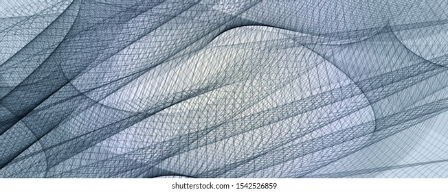 Abstract gray ribbon on a white background. Vector illustration EPS 10.