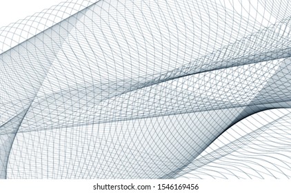 Abstract gray ribbon on a white background. Vector illustration EPS 10.