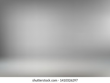 Abstract Gray Room Interior Background Or Wallpaper For Product Display. Empty Studio Photoshoot Backdrop For Your Advertising Design. Vector Illustration