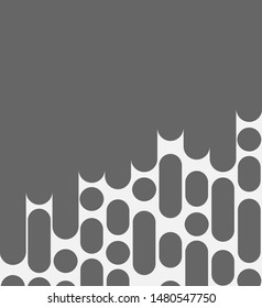 Abstract gray Rounded Lines Halftone Transition Vector Background Illustration.