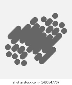 Abstract gray Rounded Lines Halftone Transition Vector Background Illustration.