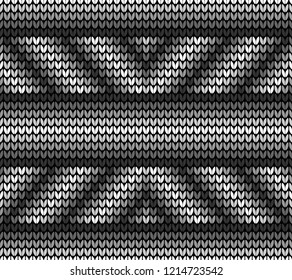 Abstract gray seamless lines knitting pattern background