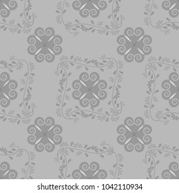 Abstract gray seamless pattern. Fashion graphic background design. Modern stylish abstract texture. Design monochrome template for prints, textile, wrapping, wallpaper, website. Vector illustration