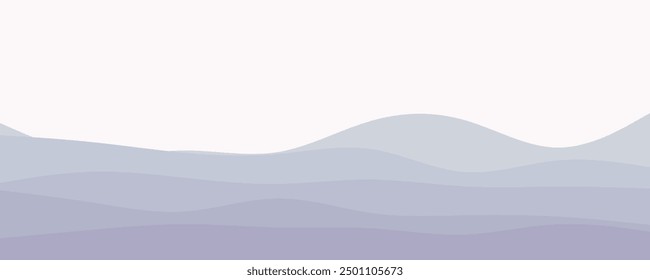 abstract gray shade multiple layer wave on gray background vector abstract, flat wave graphic layered mountain range, water wave background.