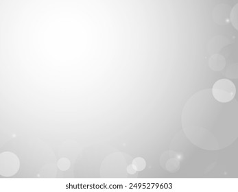 Abstract gray shiny glitter decorative on white background with soft light. Vector illustration