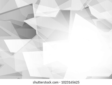 Abstract gray and silver color geometric modern design background, Vector Illustration