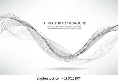 Línea suave gris abstracta.fondo vectorial blanco