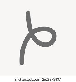 Abstract gray swirl on white background. Simple, elegant swirl design. Gray swirl pattern, artistic and minimalist. Swirl art for modern decor. Cute doodle vector.