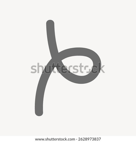 Abstract gray swirl on white background. Simple, elegant swirl design. Gray swirl pattern, artistic and minimalist. Swirl art for modern decor. Cute doodle vector.