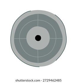 Símbolo de objetivo gris Abstractas que representa la precisión y la precisión, útil para conceptos como logro de objetivos, puntería, estrategia, éxito, enfoque y alcanzar objetivos