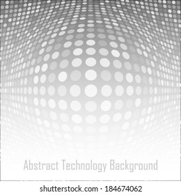 Abstract Gray Technology Background, vector illustration 