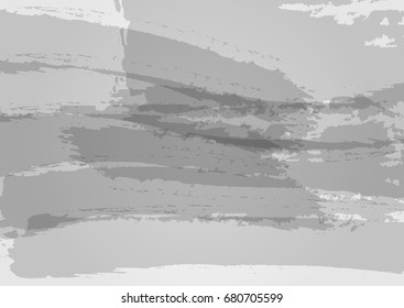 Abstract gray texture. Watercolor background. Grunge, paint, ink, brushstrokes. Vector illustration.