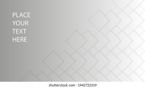 Abstract gray tiles with gradient background. Square geometric banner with mosaic ornaments empty space for text simple tracery construction creative and stone art vector masonry.