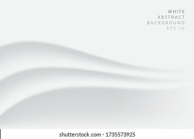 Abstract Gray tone of fabric background texture with beautiful curve design. Luxury,smooth and silky satin cloth. Vector illustration eps 10