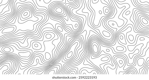 Abstract gray topography contour map background design .geometric black wave curve lines texture .abstract topographic map with wave line pattern .
