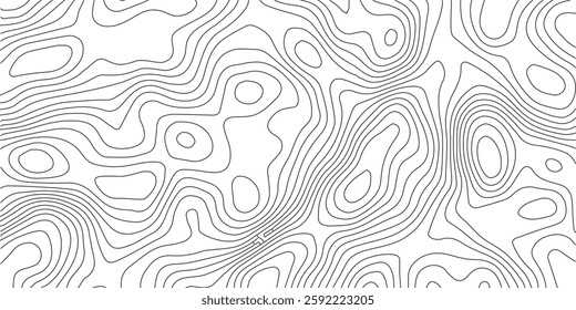 Abstract gray topography contour map background design .geometric black wave curve lines texture .abstract topographic map with wave line pattern .
