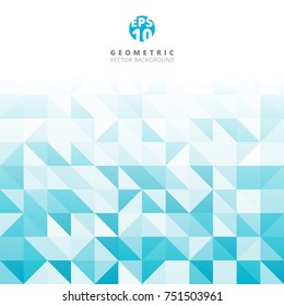 Abstract gray triangle and square in blue and white color pattern, Vector illustration, copy space
