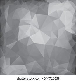 Abstract gray triangles vector background.