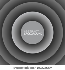Abstract gray vector background with overlap circles, modern design