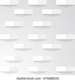 Abstract gray vector background with rectangles, squares, half tones, light and shade.