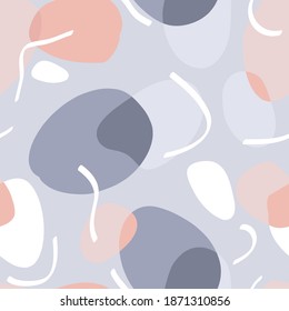 Abstract gray vector background with smooth lines. Visual art direction. Seamless pattern for design