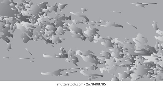 Abstract Gray Vector Texture with Geometric Shapes and Gradients