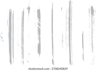 Abstrakte graue vertikale Pinselstriche Textur isoliert Vektor auf transparentem Hintergrund, Grafikdesign-Element