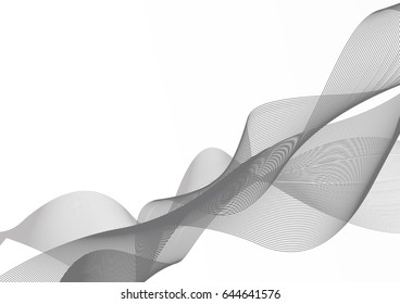 Abstract gray wave background. Vector Illustration