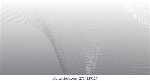 Diseño Abstractas De Onda Gris Con Líneas Fluidas Y Gradiente Sutil Para Fondos Modernos Vector eps10