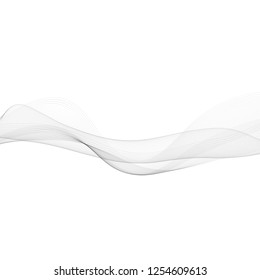 Abstract gray wave element for design, vector illustration