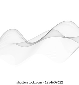 Abstract gray wave element for design, vector illustration