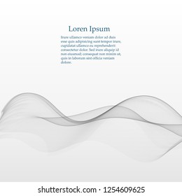 Abstract gray wave element for design, vector illustration