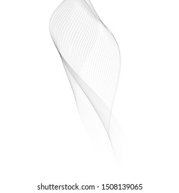 Abstract gray wave element for design, vector illustration