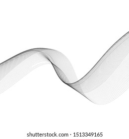 Abstract gray wave element for design, vector illustration