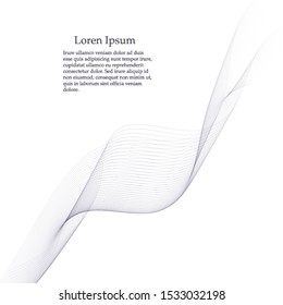 Elemento de onda gris abstracta para diseño, ilustración vectorial