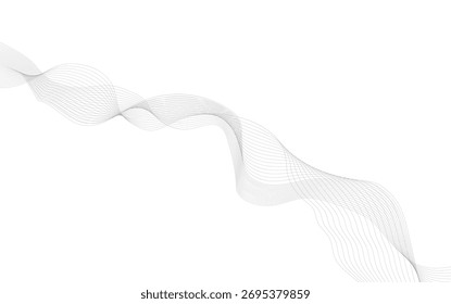 Fondo de línea de onda gris Abstractas