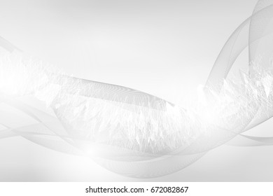 Abstract Gray Wave Line Background. Vector Illustration