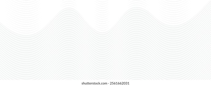 Abstract gray wave line on white background