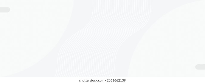 Abstract gray wave line on white background