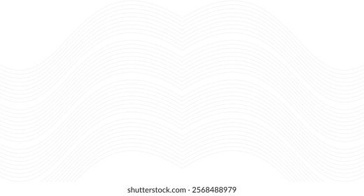 Abstract gray wave line on white background