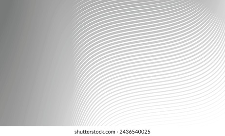 Abstract gray wave lines pattern on white background  design image wallpaper