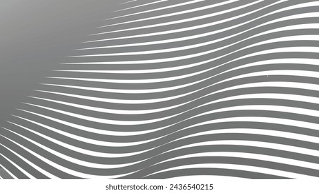 Abstract gray wave lines pattern on white background  design image wallpaper